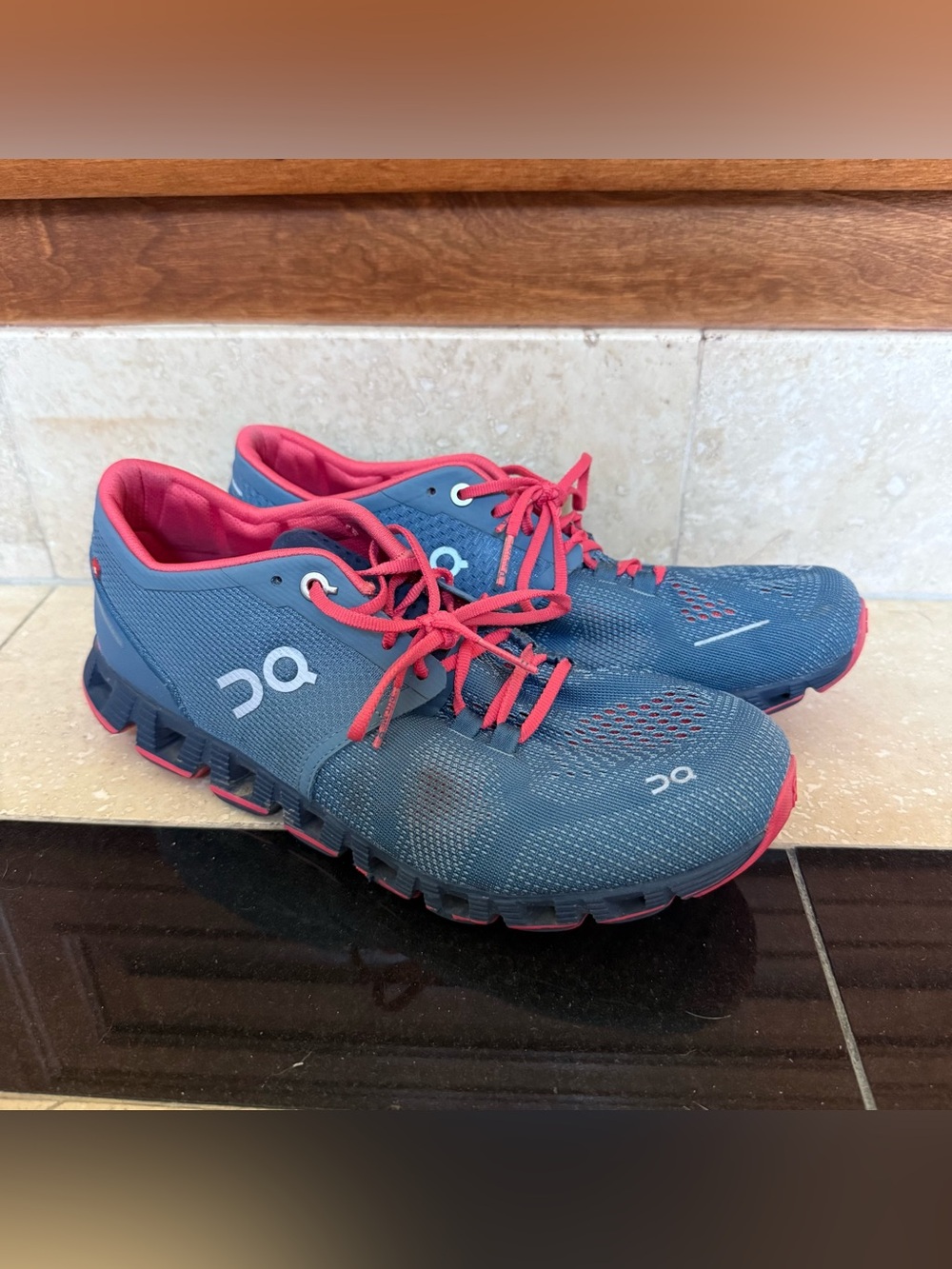 On Running Women's Cloud X Lake/Coral Shoes Size 8